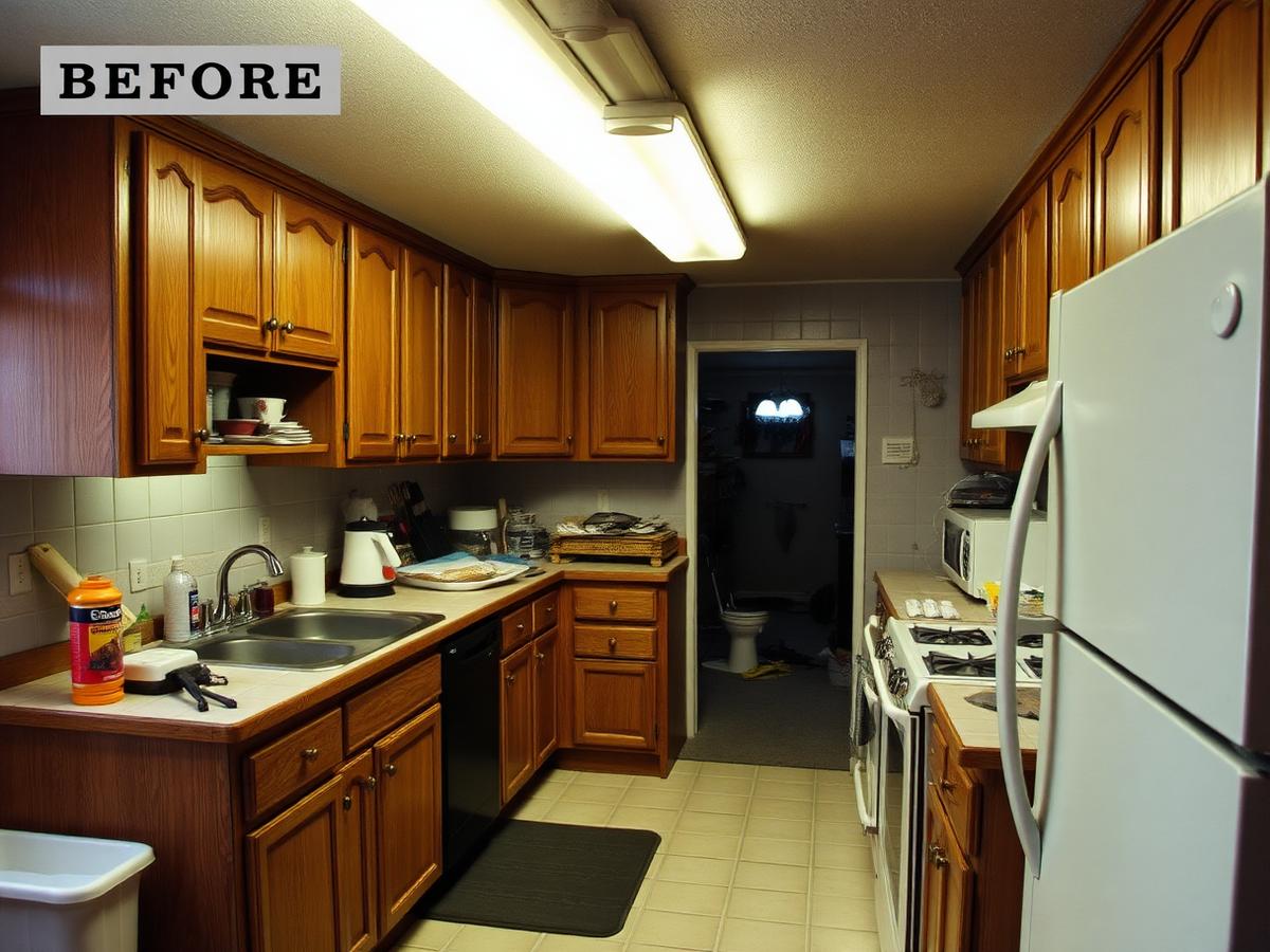 Outdated kitchen before renovation